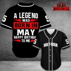 A Legend Was Born Custom Personalized Month 3d Baseball Jersey
