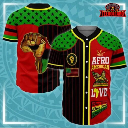 Afro American Love For Juneteenth 3d Personalized 3d Baseball Jersey