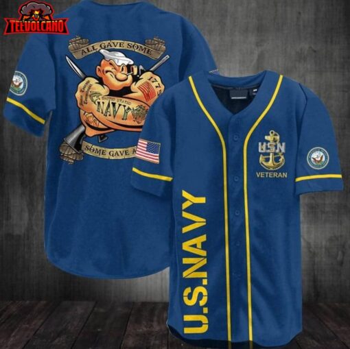 All Gave Some Some Gave All Us Navy Popeye Personalized 3d Baseball Jersey