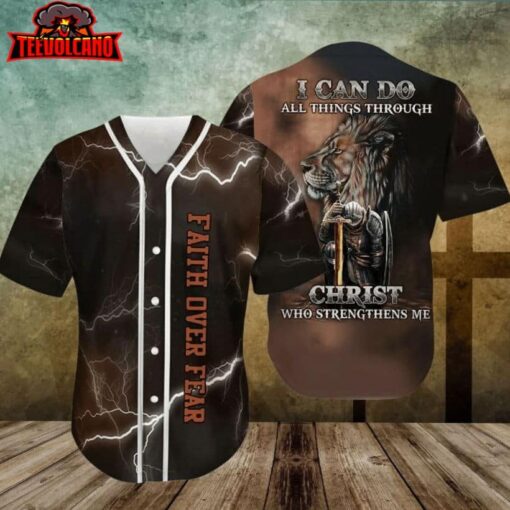 Amazing Lion And The Warrior Of God Baseball Jersey 345 Gift For Lover Jersey