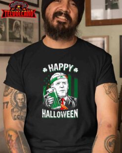 Anti Joe Biden St Patricks Day Shirt Funny Happy Halloween Long Sleeve T-Shirt