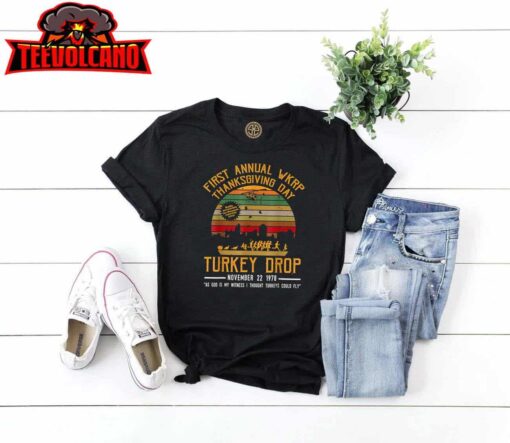 First Annual Thanksgiving Day Turkey Drop 22nd November Retr T-Shirt