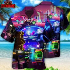 Game Arcade Gaming Make Me Happy Hawaiian Shirt