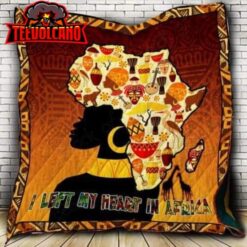 I Left My Heart In Africa Customize Quilt Blanket