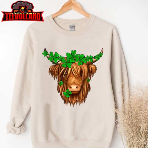 St. Patrick’s Day Highland Cow Funny Highland Heifer T-Shirt