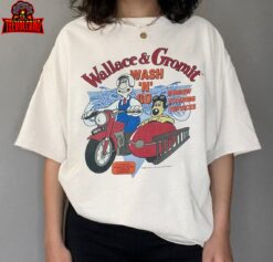 1989 Wallace and Gromit Wash ‘N’ Go T-Shirt, 80s Wallace and Gromit Graphic Shirt