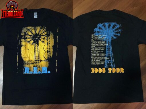 1995 REM Double Sided Tour T-Shirt, Vtg 90s REM Rock Band Graphic Shirt