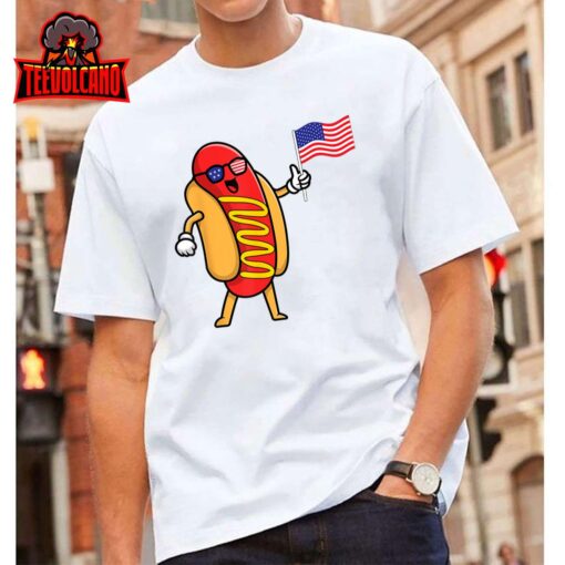 4th of July Hot Dog Hotdog 4th of July Shirts Boys Men Women Unisex T-Shirt