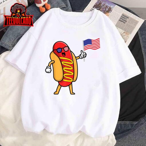 4th of July Hot Dog Hotdog 4th of July Shirts Boys Men Women Unisex T-Shirt