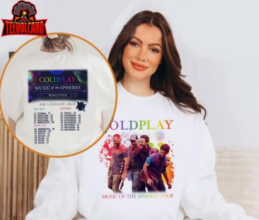 Coldplay Europe Tour Shirt, Coldplay World Tour 2023 Shirt