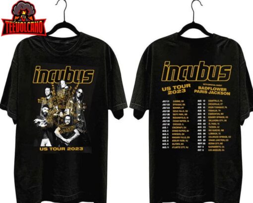 Incubus Band US Tour 2023 T Shirt, Incubus Band Graphic Shirt