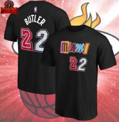 Jimmy Butler Miami Heat 2022-23 Player Number Swingman City Edition T-shirt