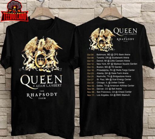 Queen Adam Lambert The Rhapsody Tour 2023 T-Shirt