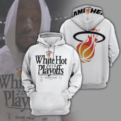 White Hot Playoffs Miami Heat 2023 3D Hoodie 2