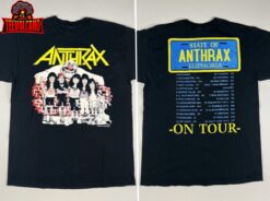 Anthrax On Tour 1987 Unisex T-Shirt, 80s Anthrax Heavy Metal Band Tour Concert Shirt