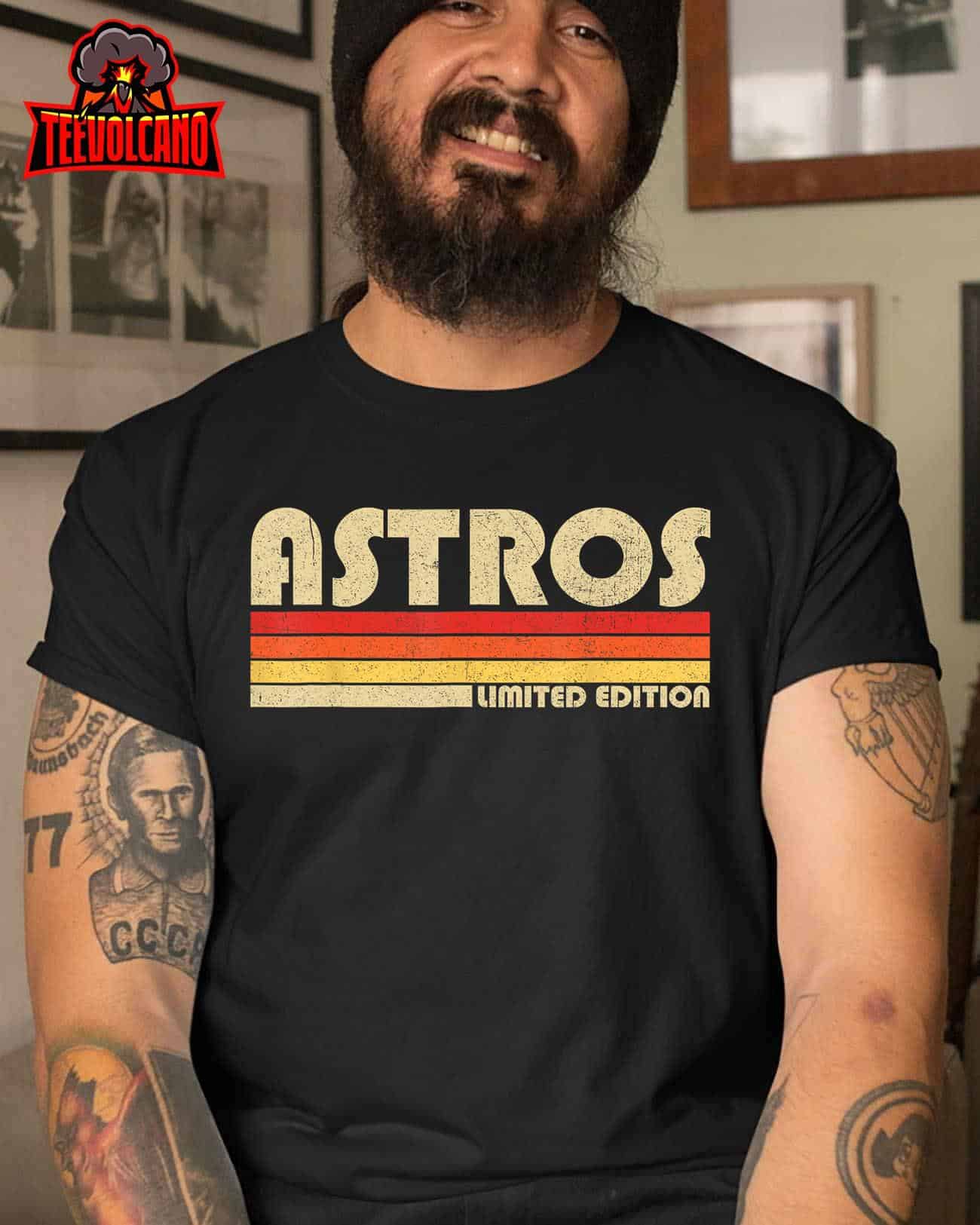 Astros Name Personalized Vintage Retro Astros Sport Name T-Shirt S-3Xl