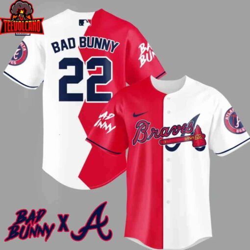 Bad Bunny Atlanta Braves Baseball Jersey
