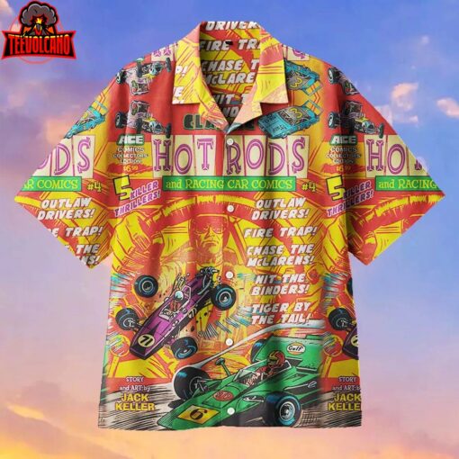 Classic Hot Rods Racing Car Hawaiian Shirt