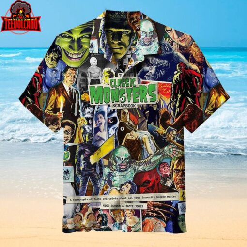 Classic Monsters Scrapbook Hawaiian Shirt