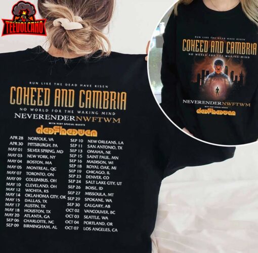 Coheed and Cambria Neverender No World For The Waking Mind 2023 Tour T-Shirt