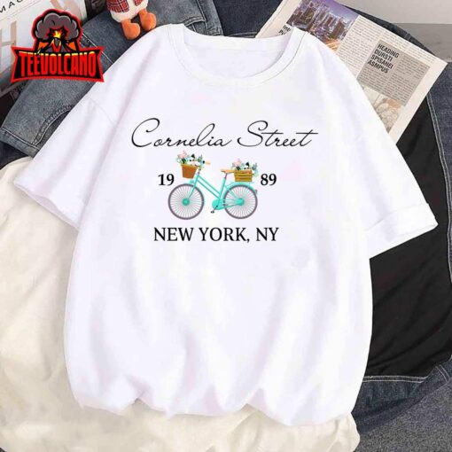 Cornelia Street Crew New York City 1989 floral bike women T-Shirt