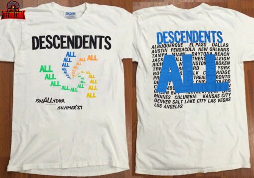 Descendents FinAll Tour Summer ’87 T-Shirt, 80s Descendents Punk Rock Band Tour Shirt