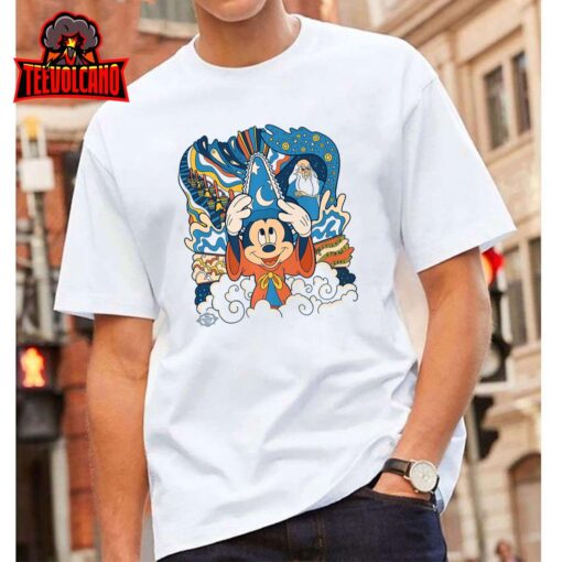 Disney Fantasia Mickey Mouse Sorcerer’s Apprentice Retro Premium Unisex T-Shirt