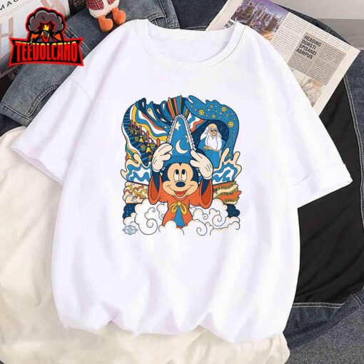 Disney Fantasia Mickey Mouse Sorcerer’s Apprentice Retro Premium Unisex T-Shirt