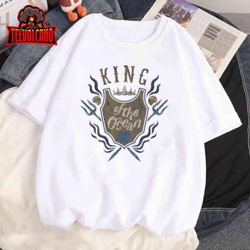 Disney The Little Mermaid King Of The Ocean Distressed Crest T-Shirt