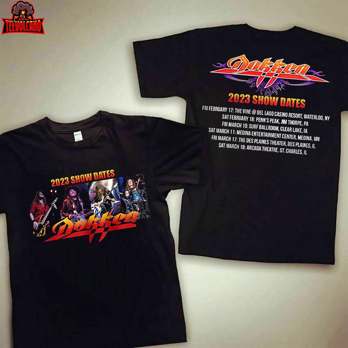 Dokken 2023 Show Dates TShirt, Dokken Tour 2023 Shirt