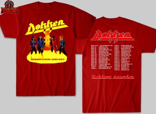 Dokken T-Shirt, Dokken Under Lock And Key Tour 1985 Unisex T-Shirt