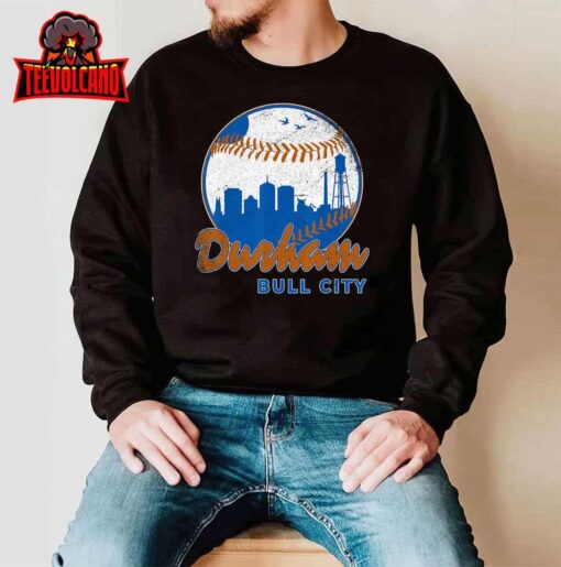 Durham Baseball Skyline Classic Bull City North Carolina T-Shirt