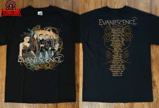 Evanescence T-Shirt, Evanescence Rock Band Music Tour Concert 2007 T-Shirt