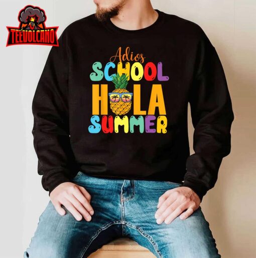 Funny Cute Adios School Hola Summer lovley T-Shirt