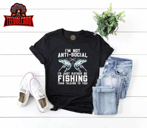 Funny Fishing Design For Men Women Fisherman Fishing Lover T-Shirt