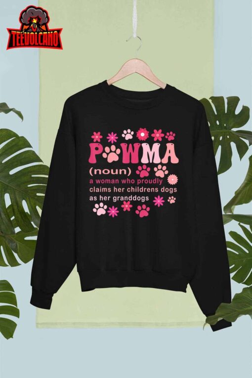 Groovy Art Pawma Noun Definition Mama Grandma Dog Lovers T-Shirt