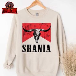 Howdy Shania Bull Skull Western Country Shania Cowgirl T-Shirt