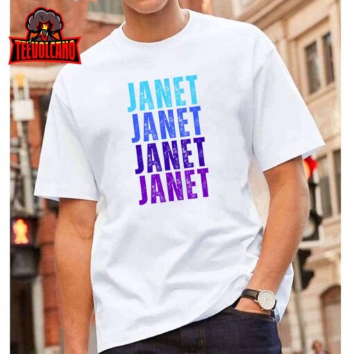 I Love Janet Pattern First Name Janet T-Shirt