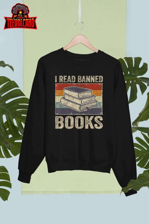 I Read Banned Books Week Librarian Freedom Reader Nerd Men T-Shirt