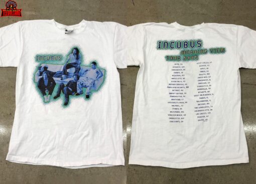 Incubus Graphic Rock Band Morning View Tour 2002 T-Shirt