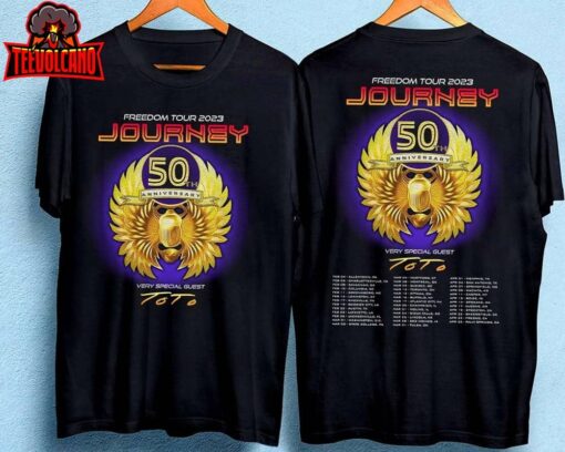 Journey Freedom Tour 2023 Shirt, Journey 50th Anniversary Music Tour 2023 T-shirt