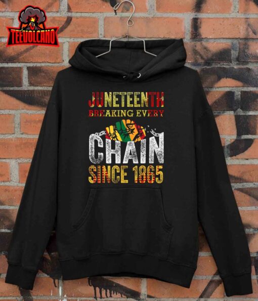 Juneteenth Breaking Every Chain Since 1865 Men Women Kids T-Shirt