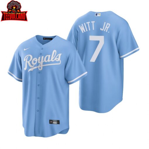 Kansas City Royals Bobby Witt Jr. Light Blue Replica Alternate Jersey