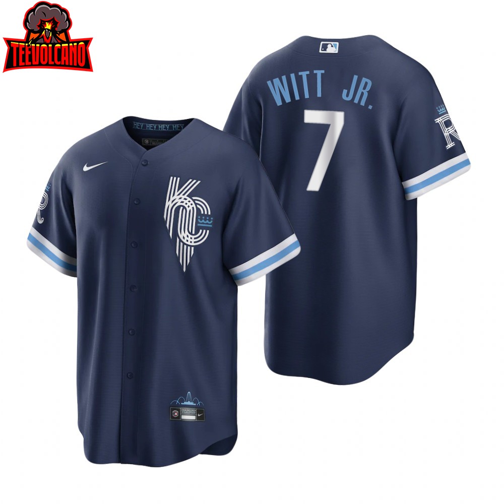 Men's Kansas City Royals Navy Blue 2022 City Connect Custom Baseball Jersey