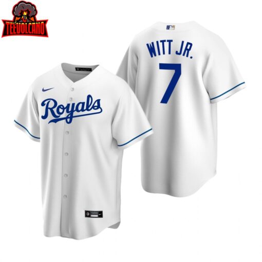 Kansas City Royals Bobby Witt Jr White Home Replica Jersey