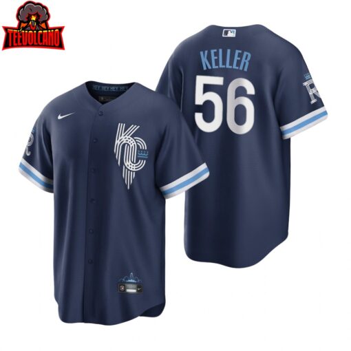 Kansas City Royals Brad Keller Navy 2022 City Connect Replica Jersey