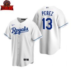 Kansas City Royals Salvador Perez Nike White Replica Home Jersey