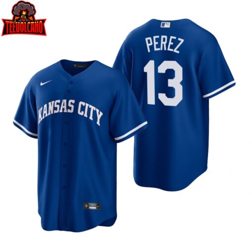 Kansas City Royals Salvador Perez Royal Alternate Replica Jersey