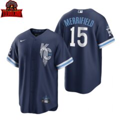 Kansas City Royals Whit Merrifield Navy 2022 City Connect Replica Jersey