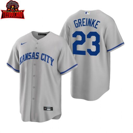 Kansas City Royals Zack Greinke Gray Road Replica Jersey